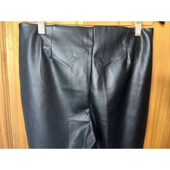 MNG By Mango Faux Leather Skinny Pants Black Size Medium - Picture 9 of 16